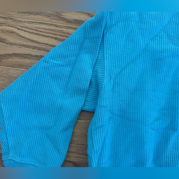 Aerie New Love Blue Corded Sweatshirt & Short Set - Large/XL - Picture 7 of 11